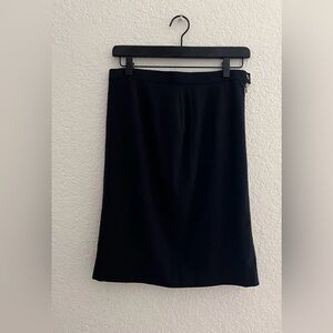 Escada Straight Wool Blend Black Skirt Size 38